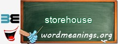 WordMeaning blackboard for storehouse